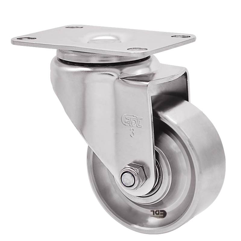 EDL Full-Stainless Steel Medium 3'' 100kg Plate Swivel?SS Caster S54713-S543-S6