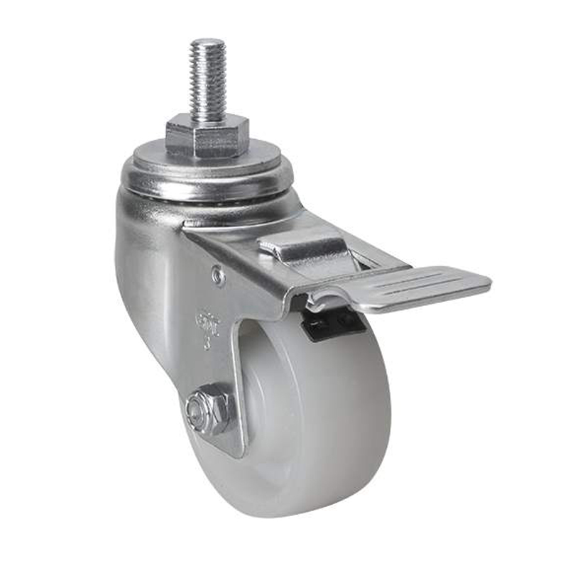 EDL Medium 3" 130kg Threaded Iron Dual Brake TPA Caster 50143L-503-25