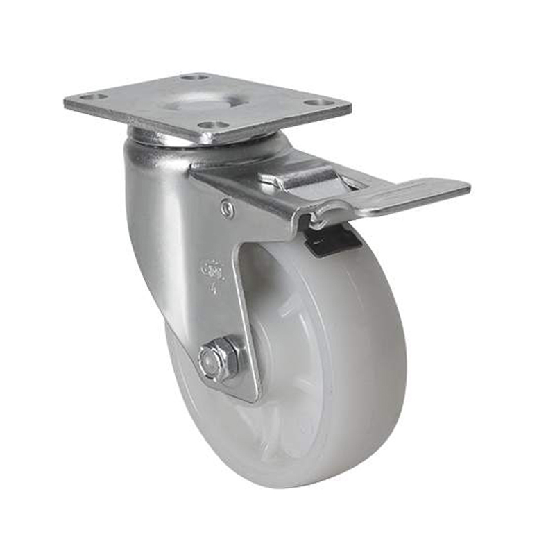 EDL Medium 4" 130kg Plate Iron Dual Brake TPA Caster 50124L-504-25