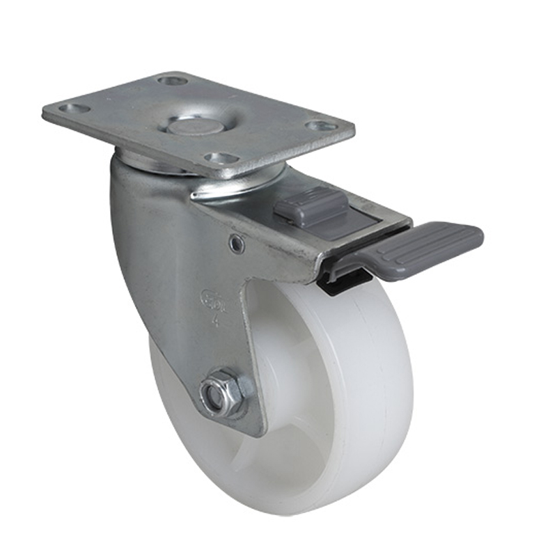 EDL Medium 4" 130kg Plate Plastic Dual Brake TPA Caster 50124H-504-25