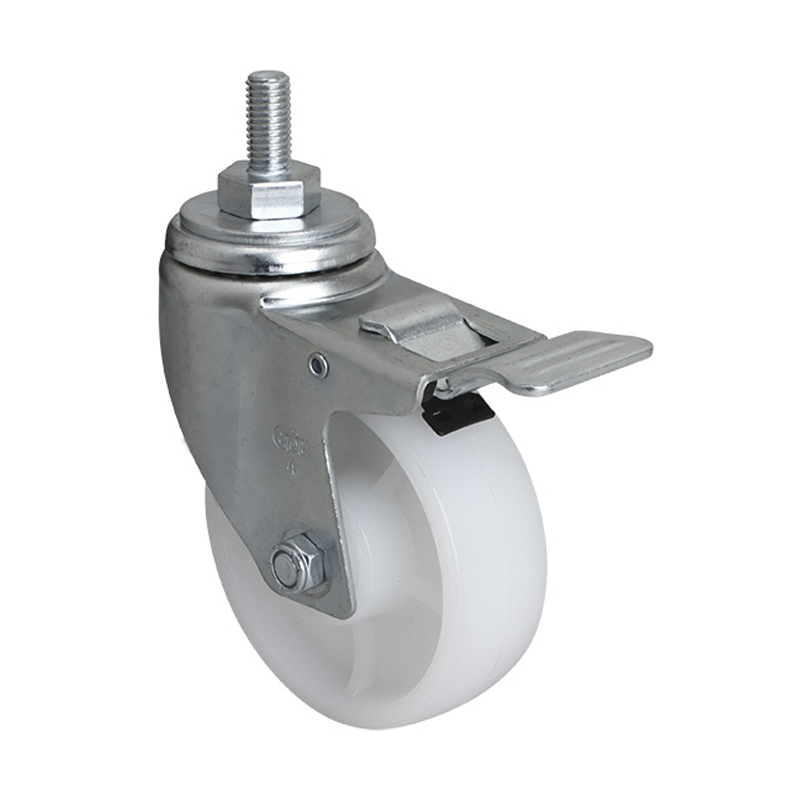 EDL Medium 4'' 130Kg Threaded Al. Dual Brake TPA Caster 50144P-504-25