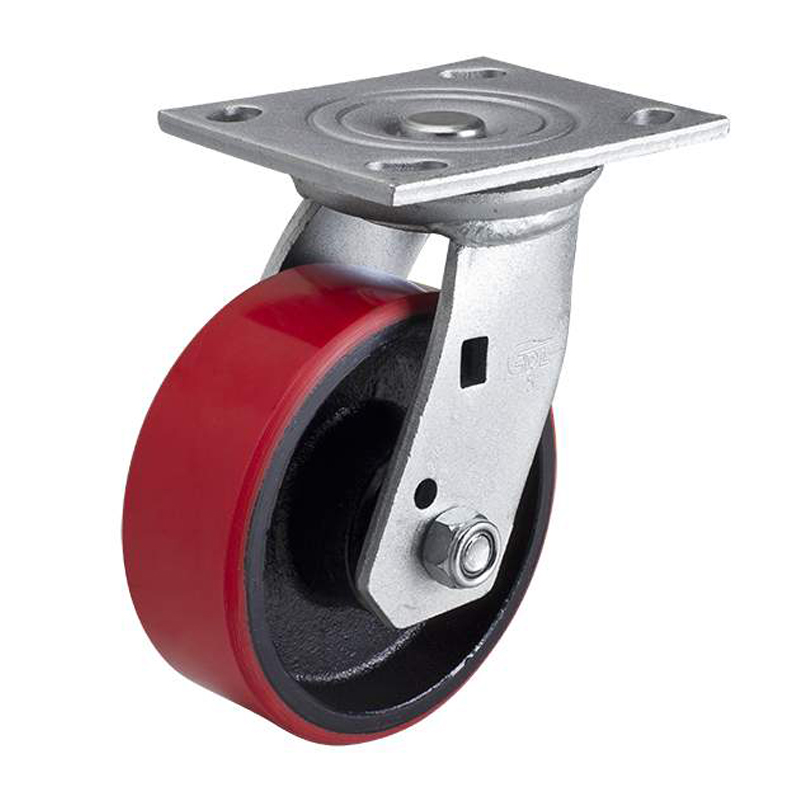 EDL Heavy 5'' 400kg Plate Swivel TPU Caster 73115-735-86T