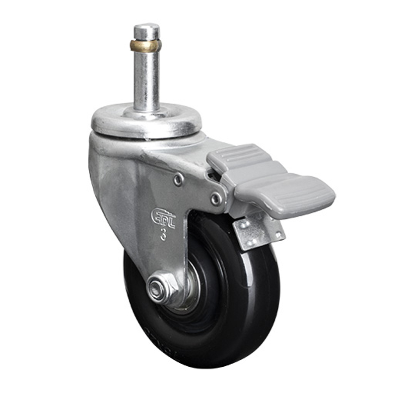 EDL Light 4'' 70kg Stem Brake PU caster 36164H-364-66