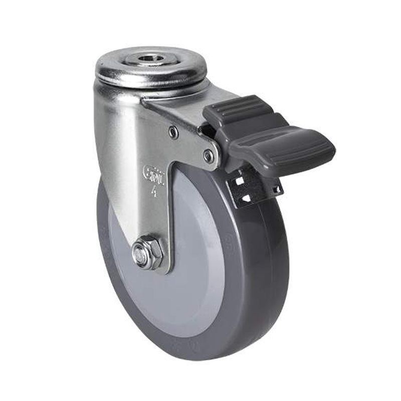 EDL Light 4'' 70kg Bolt Hole Brake PU caster 36184H-364-74