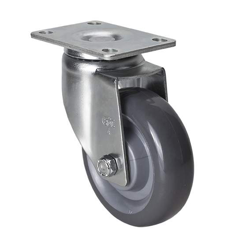 EDL Medium 4" 150kg Plate Swivel PU Caster 50114-504-76