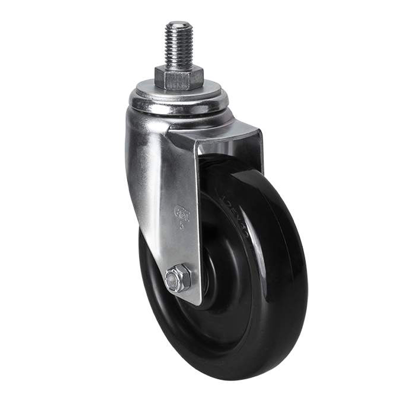 EDL Medium 5'' 140Kg Threaded Swivel PU Caster 50135-505-66