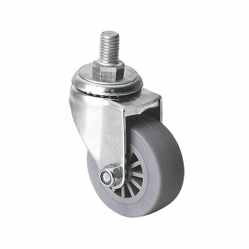 EDL Stainless Steel Mini 2'' 50kg Threaded Swivel TPE Caster S26732-S262-53