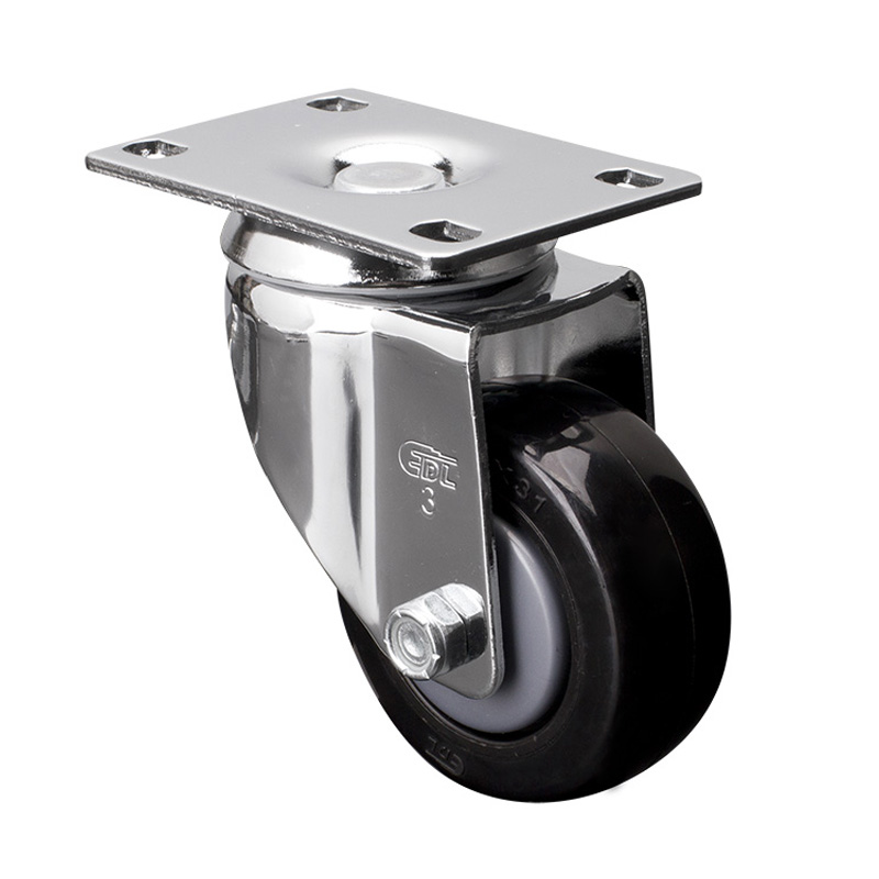 EDL Medium 3'' 110Kg Plate Swivel PU Caster 57213-573-67