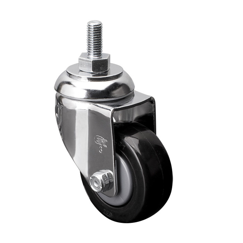 EDL Medium 3'' 110Kg Threaded Swivel PU Caster 57233-573-67