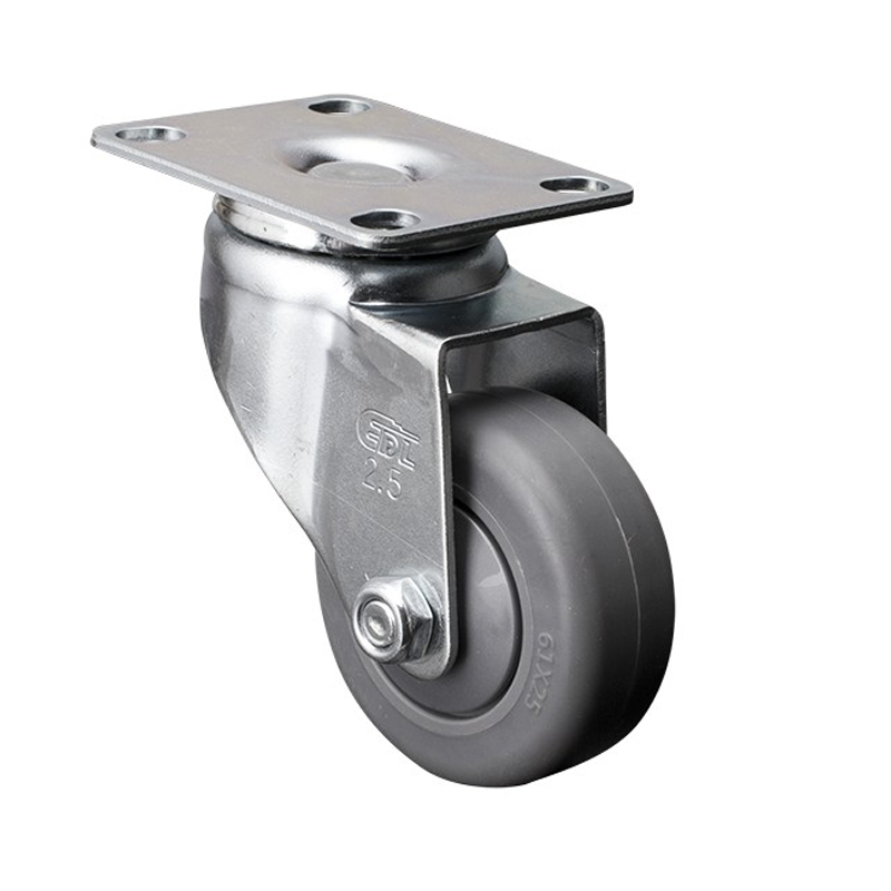 EDL Light 2.5'' 70kg Plate Swivel  TPE Caster 371125-3725-57