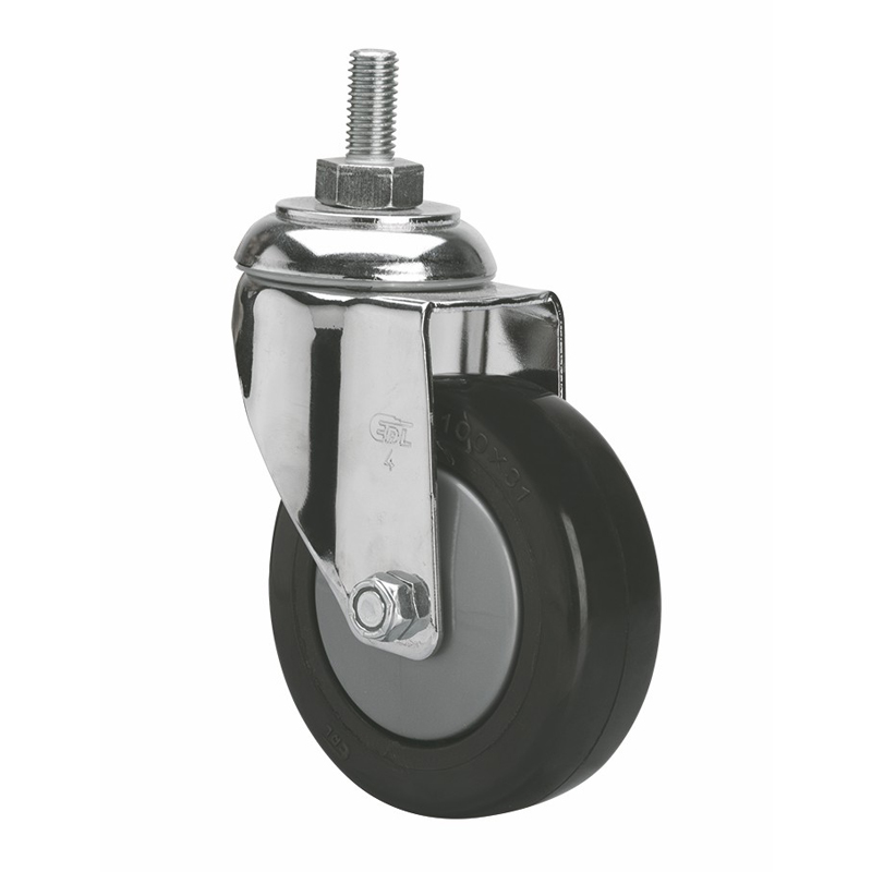 EDL Medium 4'' 110Kg Threaded Swivel PU Caster 57234-574-67