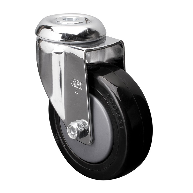 EDL Medium 4'' 110Kg Stem Bolt Hole Swivel PU Caster57274-574-67