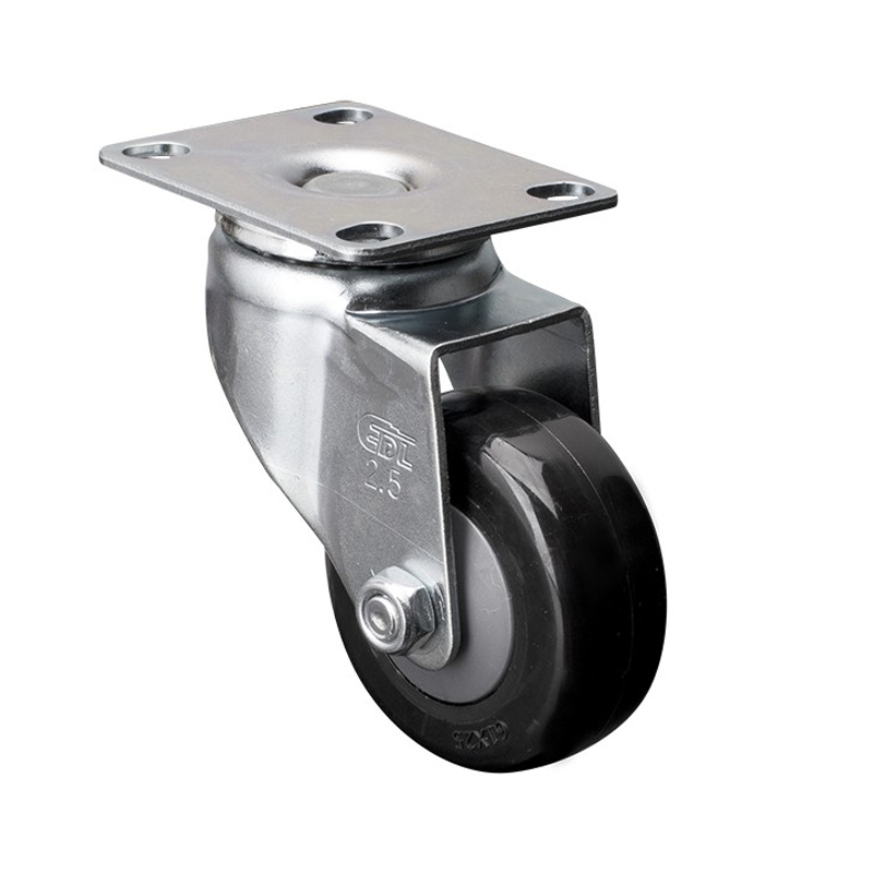 EDL Light 2.5'' 70kg Plate Swivel  PU Caster 371125-3725-67