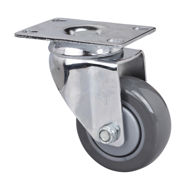 EDL Medium 3'' 130Kg Plate Swivel PU Caster 57213-573-77