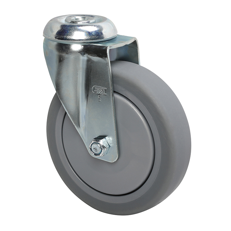 EDL Medium 5'' 110Kg Bolt Hole Swivel TPE Caster 57175-575-57