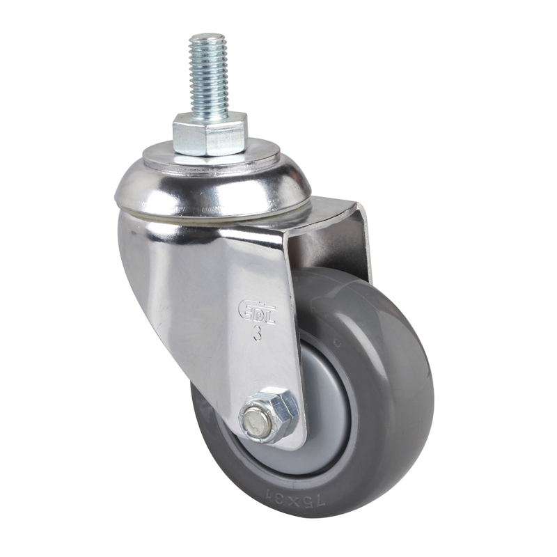 EDL Medium 3'' 130Kg Threaded Swivel PU Caster  57233-573-77