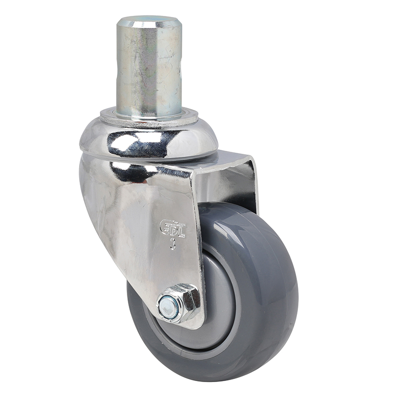 EDL Medium 3'' 130Kg Stem Swivel PU Caster 57253-573-77