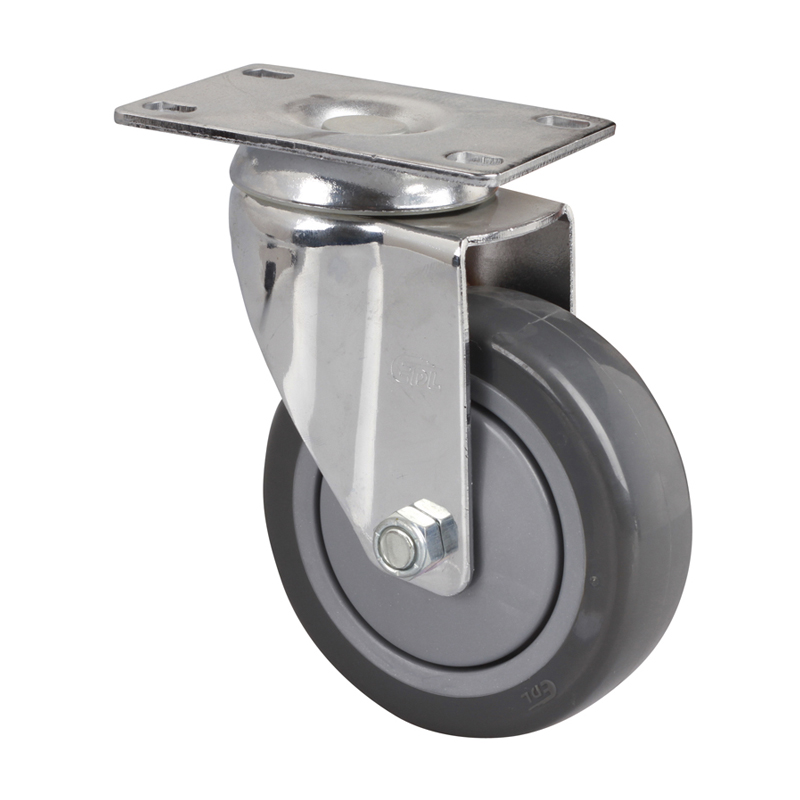 EDL Medium 4'' 130Kg Plate Swivel PU Caster 57214-574-77