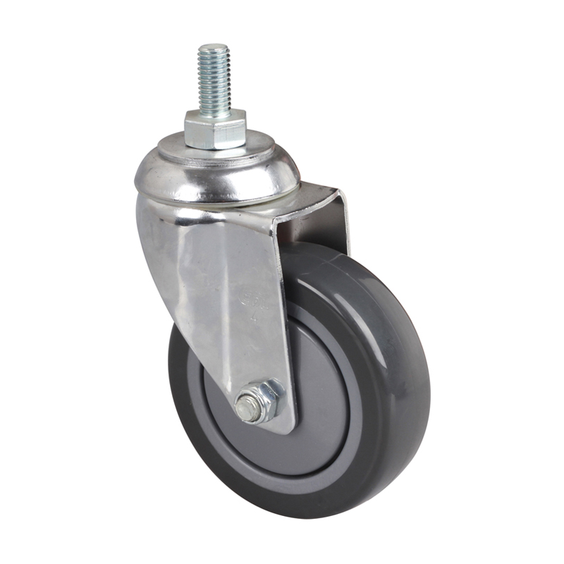 EDL Medium 4'' 130Kg Threaded Swivel PU Caster  57234-574-77