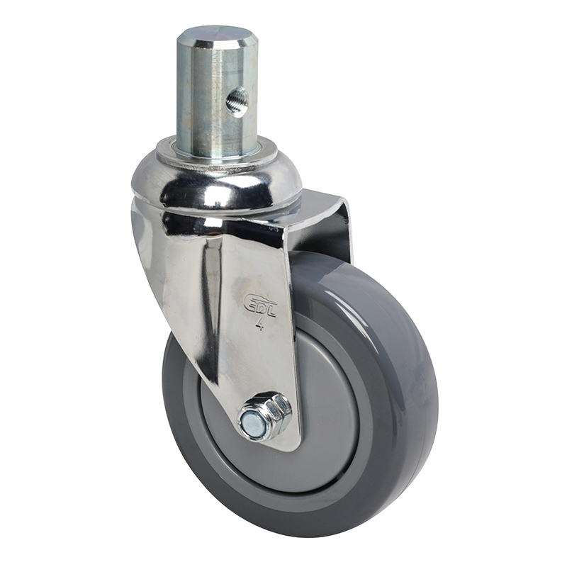 EDL Medium 4'' 130Kg Stem Swivel PU Caster 57254-574-77