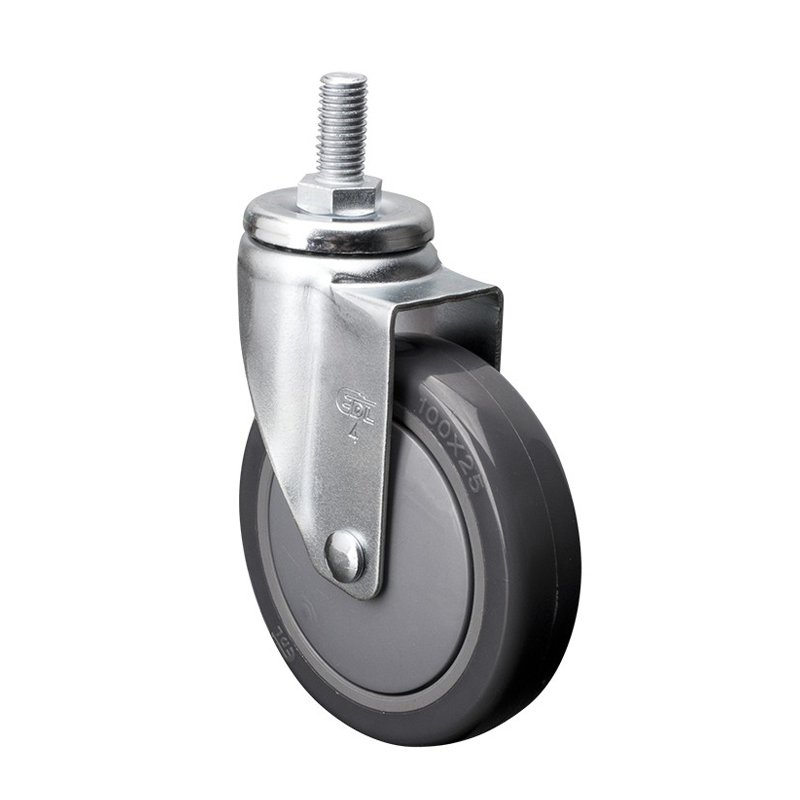 EDL Light 4" 80kg Threaded Swivel PU Caster 37134-374-77