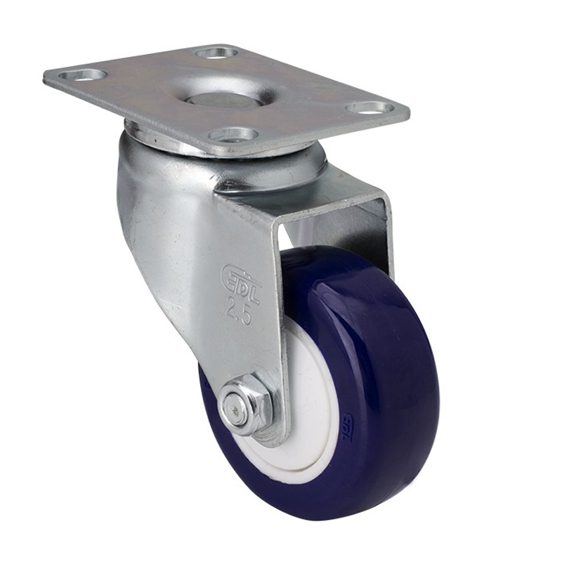 EDL Light 2.5'' 80kg Plate Swivel  TPU Caster 371125-3725-87