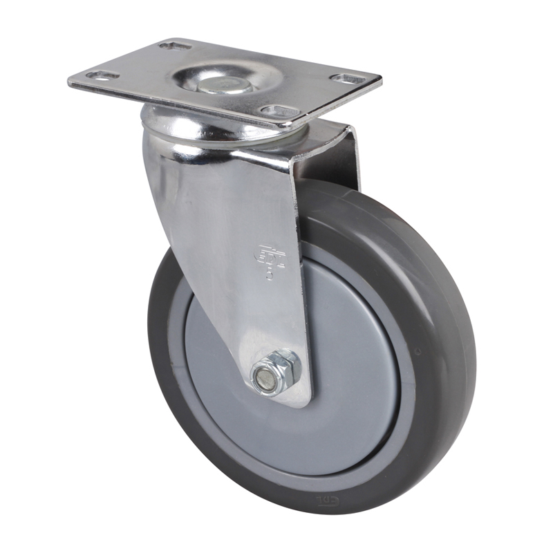 EDL Medium 5'' 130Kg Plate Swivel PU Caster 57215-575-77