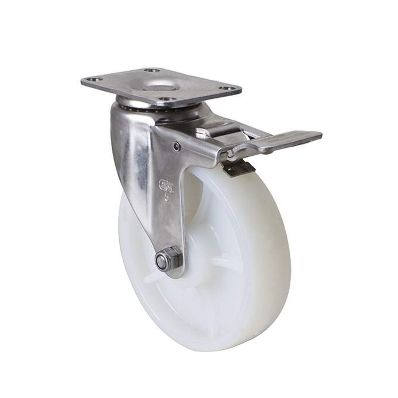 EDL Stainless Steel Medium 5'' 150kg Plate Brake TPA Caster S54725L-S545-25