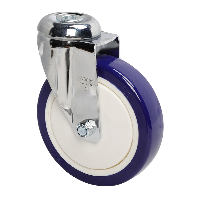 EDL Medium 5'' 130Kg Bolt Hole Swivel TPU Caster 57275-575-87