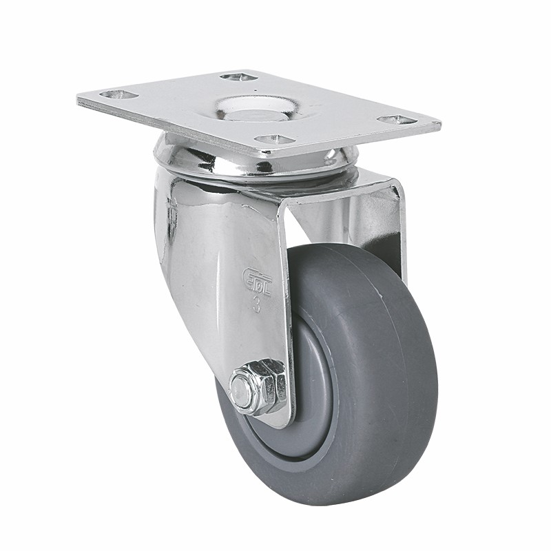 EDL Medium 3'' 110Kg Plate Swivel TPE Caster 57213-573-57