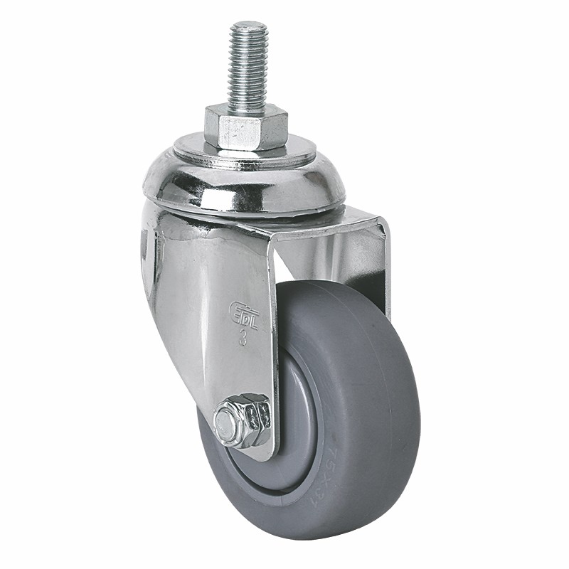 EDL Medium 3'' 110Kg Threaded Swivel TPE Caster  57233-573-57