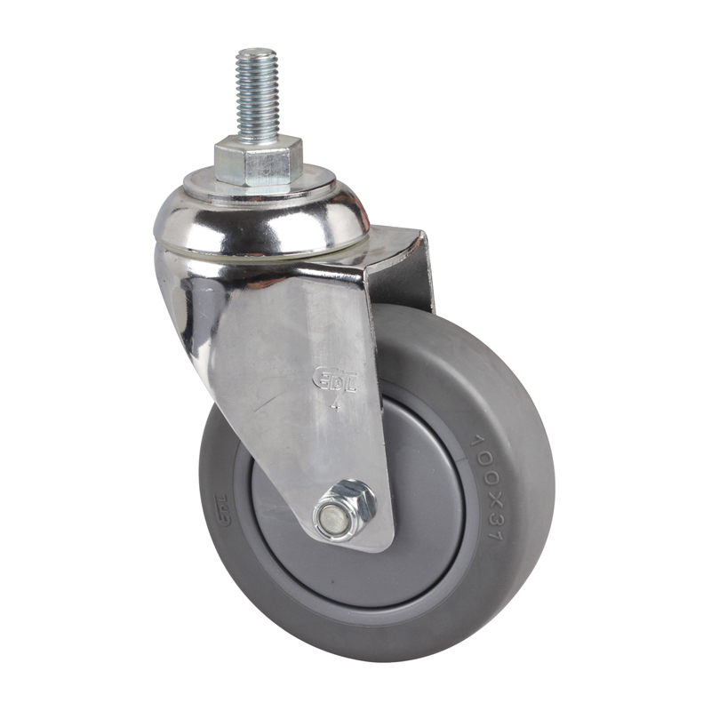 EDL Medium 4'' 110Kg Threaded Swivel TPE Caster  57234-574-57