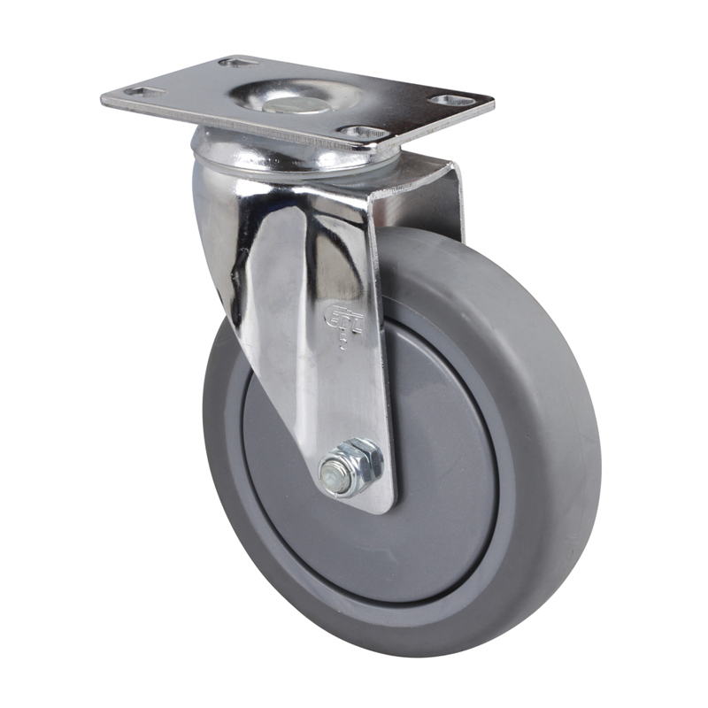 EDL Medium 5'' 110Kg Plate Swivel TPE Caster 57215-575-57