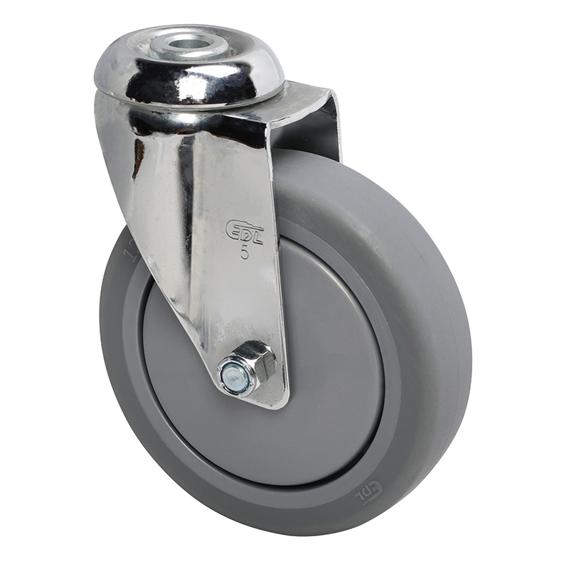 EDL Medium 5'' 110Kg Bolt Hole Swivel TPE Caster 57275-575-57