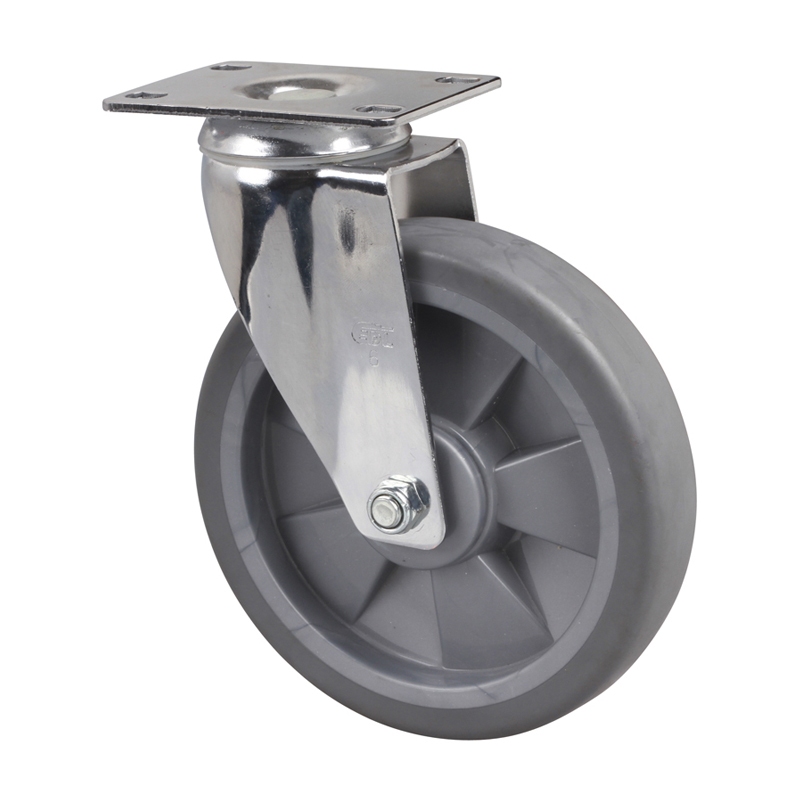 EDL Medium 6'' 110Kg Plate Swivel TPE Caster 57216-576-57