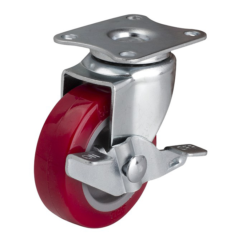 EDL Mini 2'' 30kg Plate Brake TPU Caster 20122A-202-82/A