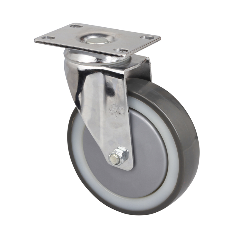 EDL Medium 5'' 130Kg Plate Swivel TPU Caster 57215-575-87N