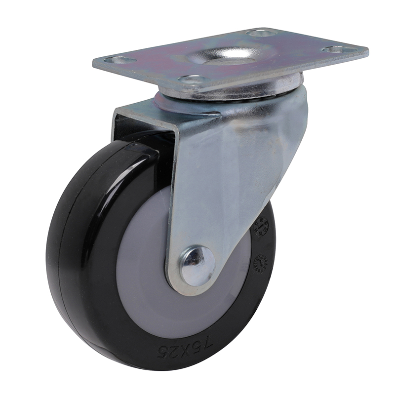 EDL Light 3'' 60kg Plate Swivel PU Caster 33113-363-64