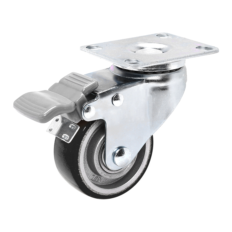 EDL Anti-electrostatic Light2.5'' 65kg Plate Brake TPU Caster 361225H-A3625-86A