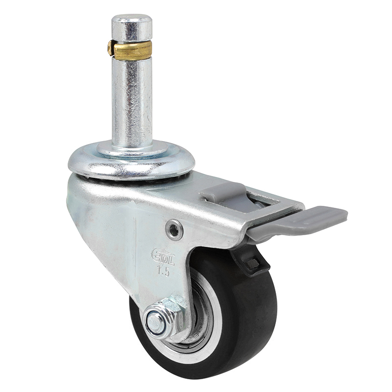 EDL Anti-electrostatic Mini 1.5''40kg Stem Brake TPU Caster 261615H-A2615-86A