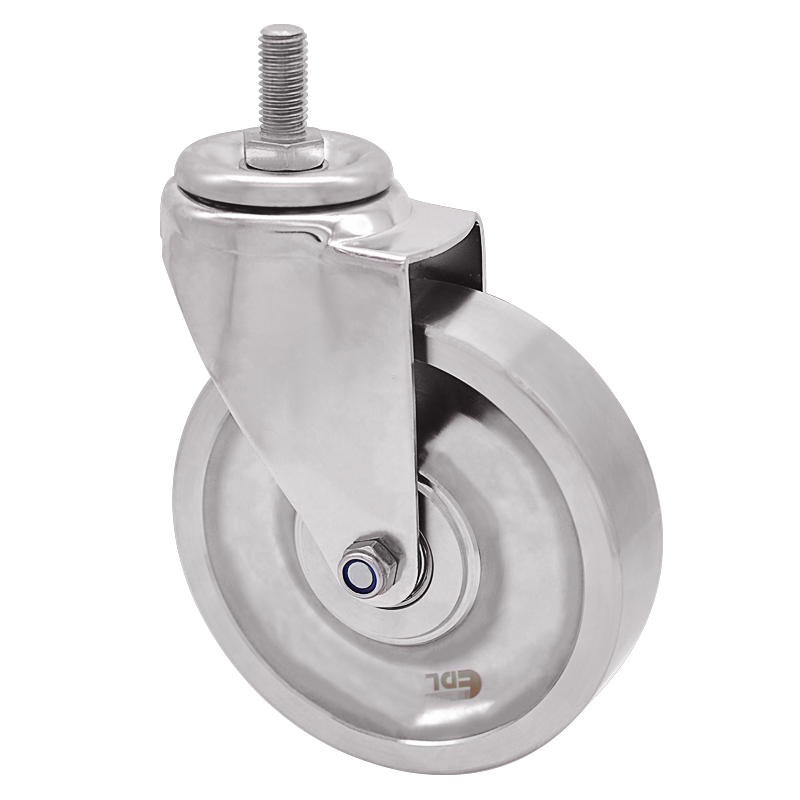 EDL Full-Stainless Steel Medium 5'' 150kg Threaded Swivel Caster S54735-S545-S6