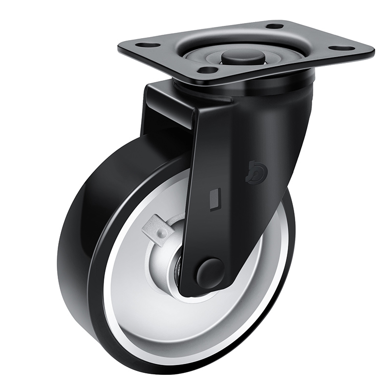 JARABO High-powered Medium 5" 300kg Plate Swivel TPU Caster J64515-A645-86A