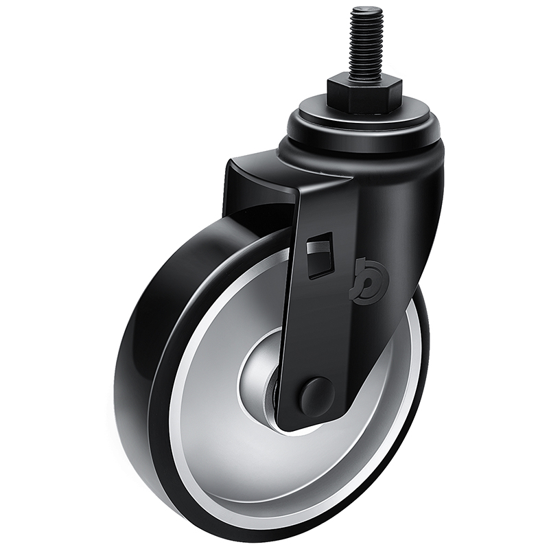 JARABO High-powered Medium 5" 130kg Threaded Swivel TPU Caster J50535-A505-86A