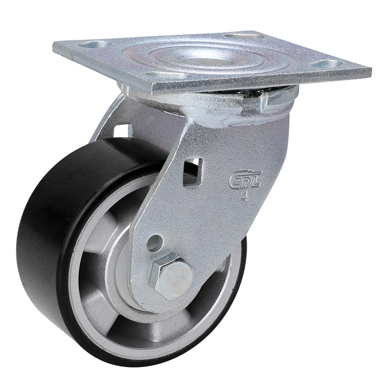 EDL Anti-electrostatic Heavy 4'' 400kg Plate Swivel TPU Caster73114-A734-86A