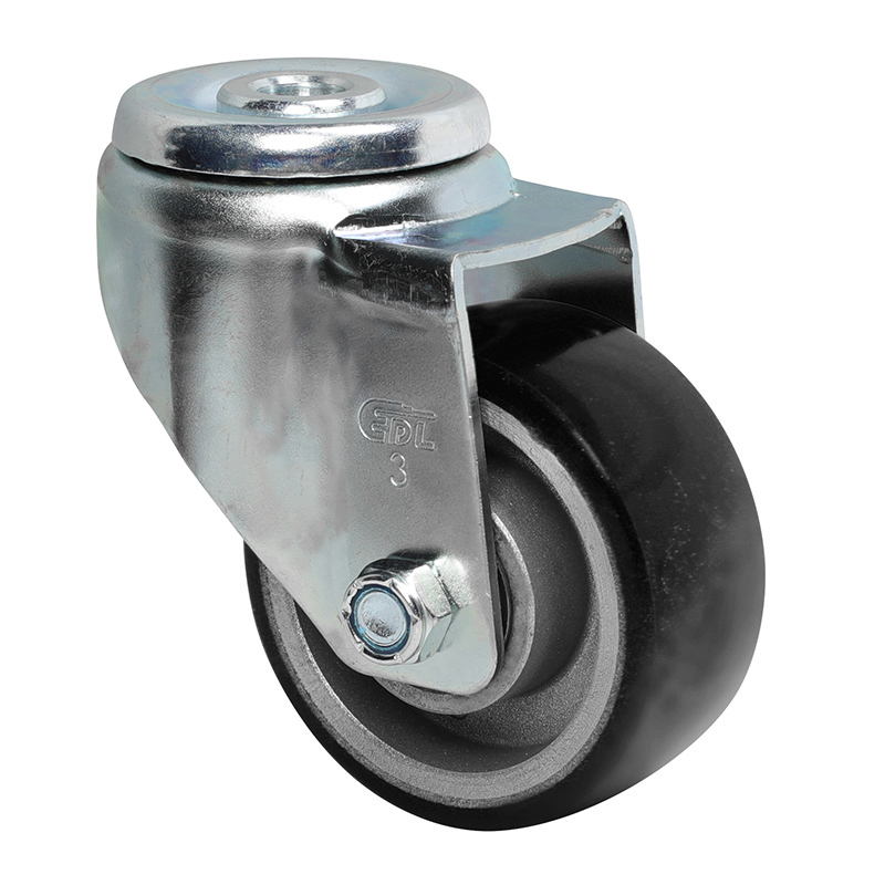 EDL Anti-electrostatic Medium 3" 150kg Bolt Hole Swivel TPU Caster 50173-A503-86A