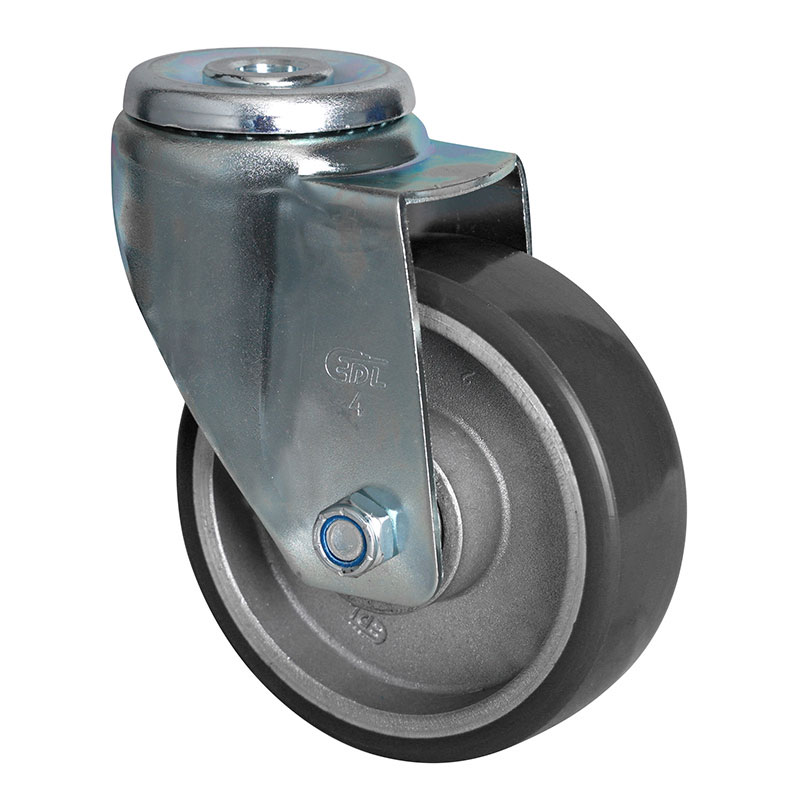 EDL Anti-electrostatic Medium 4" 150kg Bolt Hole Swivel TPU Caster 50174-A504-86A