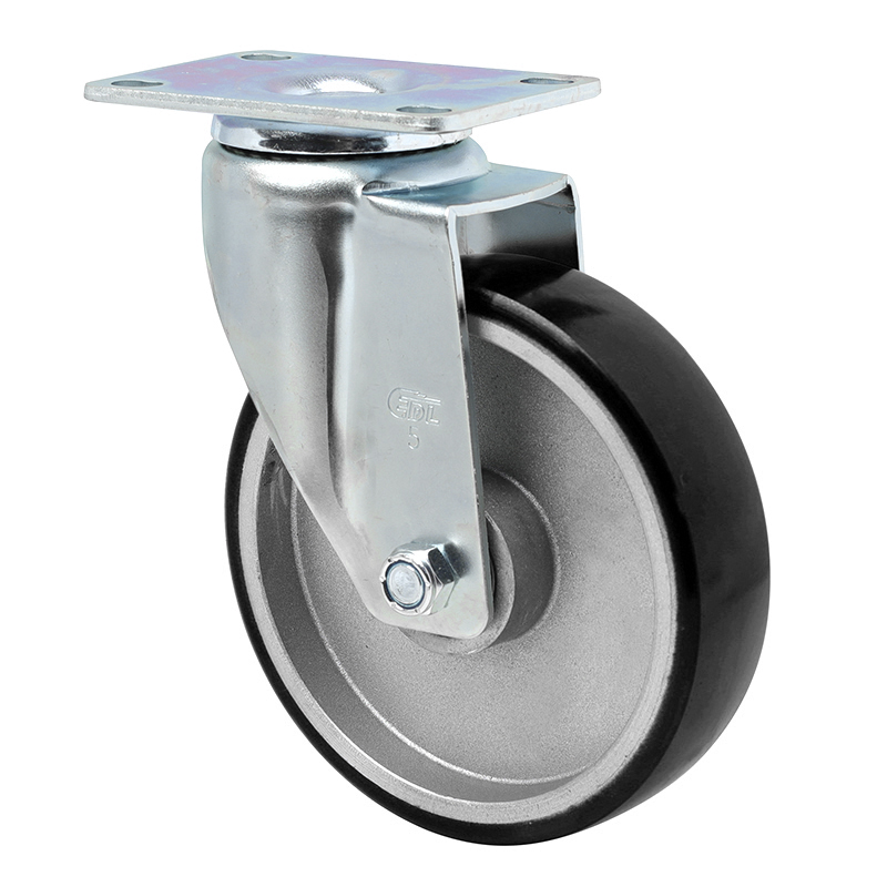 EDL Anti-electrostatic Medium 5'' 150kg Plate Swivel TPU Caster 50115-A505-86A