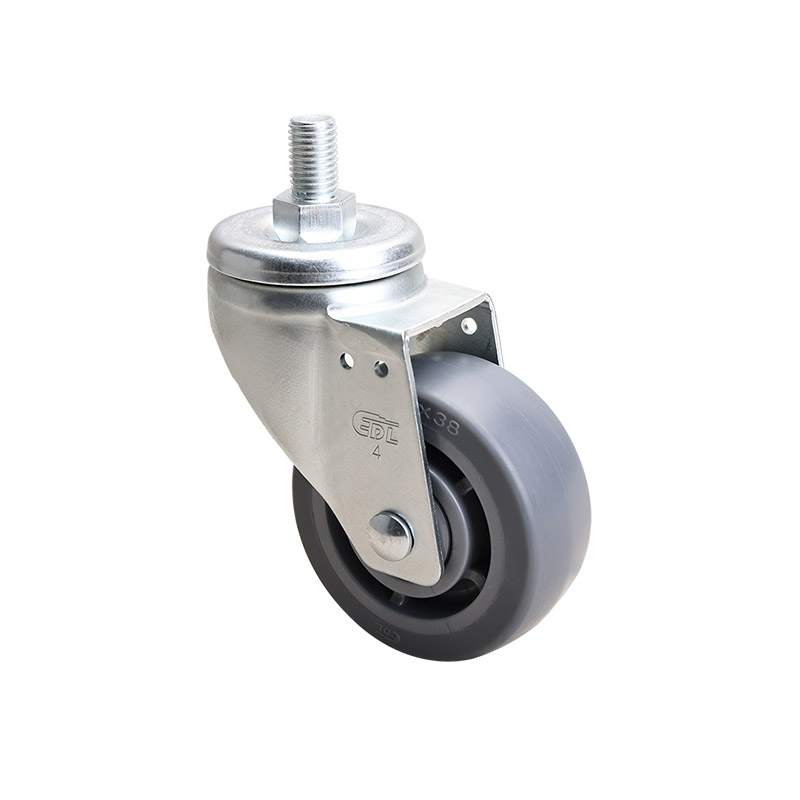 EDL Medium 4" 180kg Threaded Swivel TPE Caster 66134-664-56