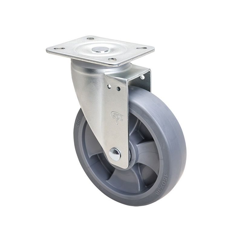 EDL Medium 6" 220kg Plate Swivel TPE Caster 66116-666-56