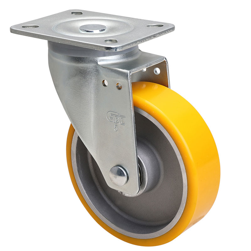 EDL Medium 5" 300kg Plate Swivel TPU Caster 66115-665-86A